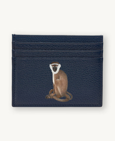 HAND PAINTED CARD HOLDER BLUE