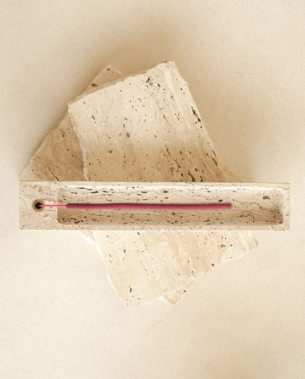 TRAVERTINE INCENSE HOLDER