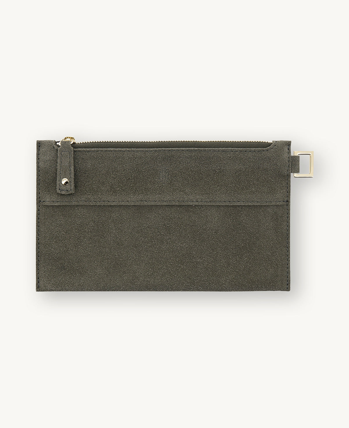 THE BEIRUT GREEN SUEDE POUCH SMALL